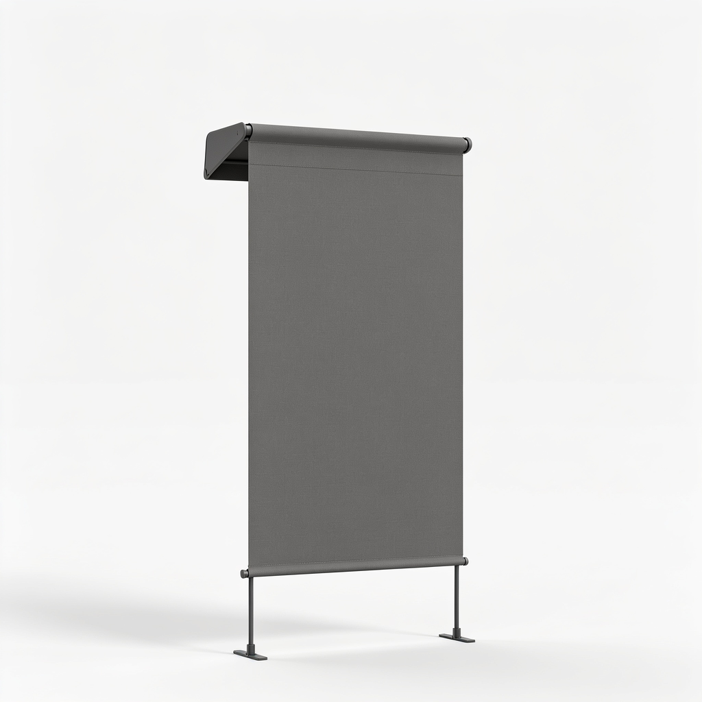 Wagworks 4smile Sonnenschirm Balkon 200 × 125 cm, Sonnenschirm rechteckig mit UPF 50+, 45° knickbar & höhenverstellbar, Balkonschirm inkl. Sonnenschirmhülle, Sonnenschutz Balkon in Anthrazit